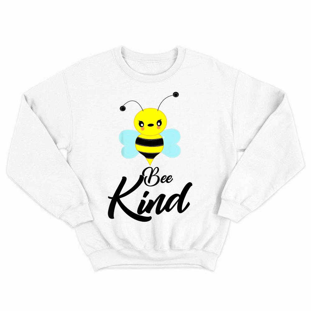 Bee Kind Sweatshirt Cute Bumble Bee Beekind Shirt Gift For Teen Boys And Girls