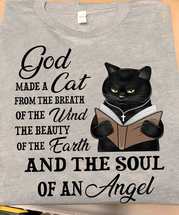 Black Cat God Made A Cat From The Breath Of The Wind Shirt Black Cat Gifts For Her Black Cat God Made A Cat From The Breath Of The Wind Shirt Black Cat Gifts For Her