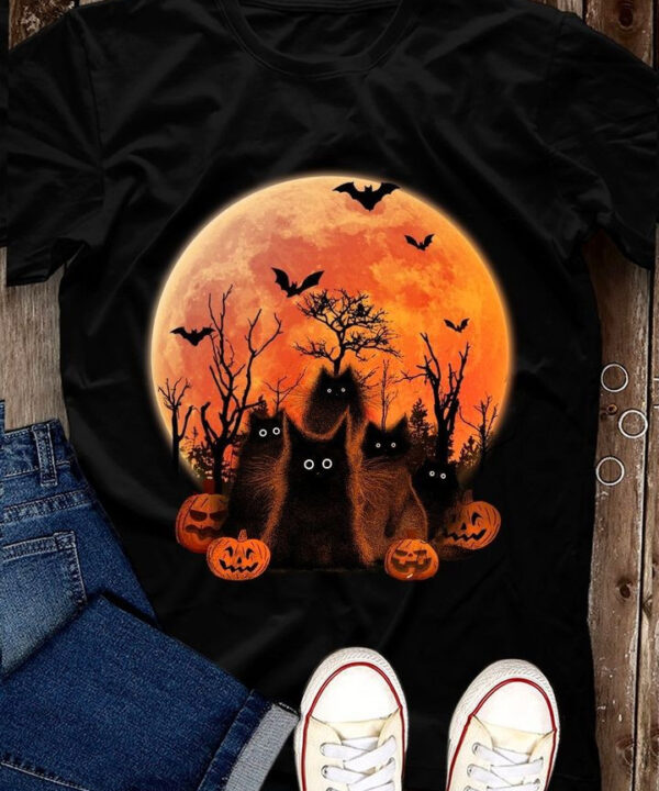 Black Cat Halloween Shirt Red Full Mom Pumpkin Halloween Gifts For Black Cat Lovers Black Cat Halloween Shirt Red Full Mom Pumpkin Halloween Gifts For Black Cat Lovers