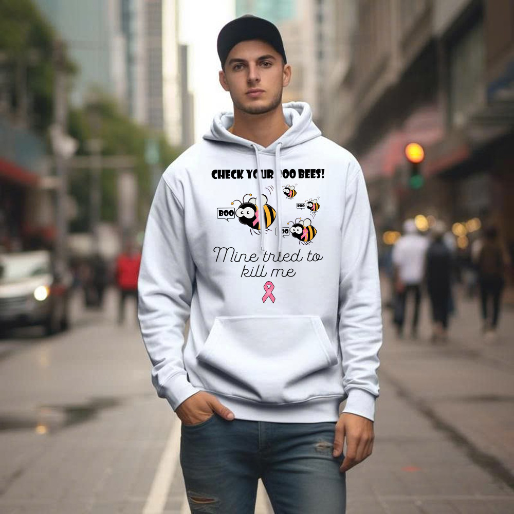 Check Your Boo Bees Hoodie Breast Cancer Ribbon Funny Bee Shirts Awareness Gift For Supporters Check Your Boo Bees Hoodie Breast Cancer Ribbon Funny Bee Shirts Awareness Gift For Supporters