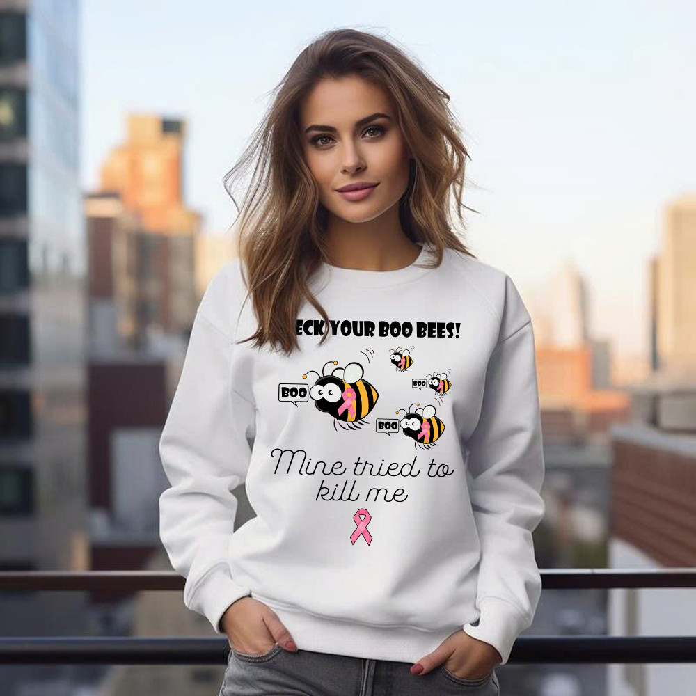 Check Your Boo Bees Sweatshirt Breast Cancer Ribbon Funny Bee Shirts Awareness Gift For Supporters Check Your Boo Bees Sweatshirt Breast Cancer Ribbon Funny Bee Shirts Awareness Gift For Supporters