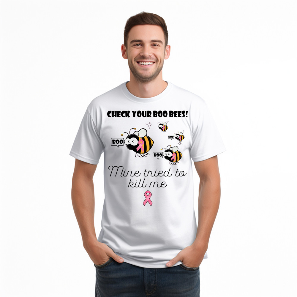 Check Your Boo Bees T-Shirt Breast Cancer Ribbon Funny Bee Shirts Awareness Gift For Supporters Check Your Boo Bees T-Shirt Breast Cancer Ribbon Funny Bee Shirts Awareness Gift For Supporters