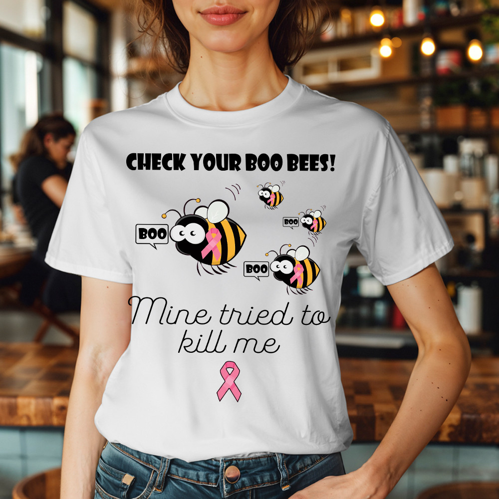 Check Your Boo Bees T-Shirt Breast Cancer Ribbon Funny Bee Shirts Awareness Gift For Supporters Check Your Boo Bees T-Shirt Breast Cancer Ribbon Funny Bee Shirts Awareness Gift For Supporters
