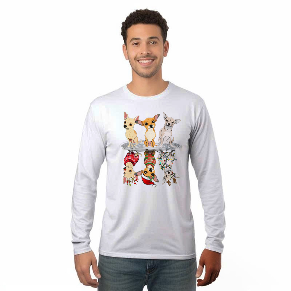 Chihuahua Christmas Long Sleeve Shirt Xmas Holiday Christmas Gift For Dog Lovers