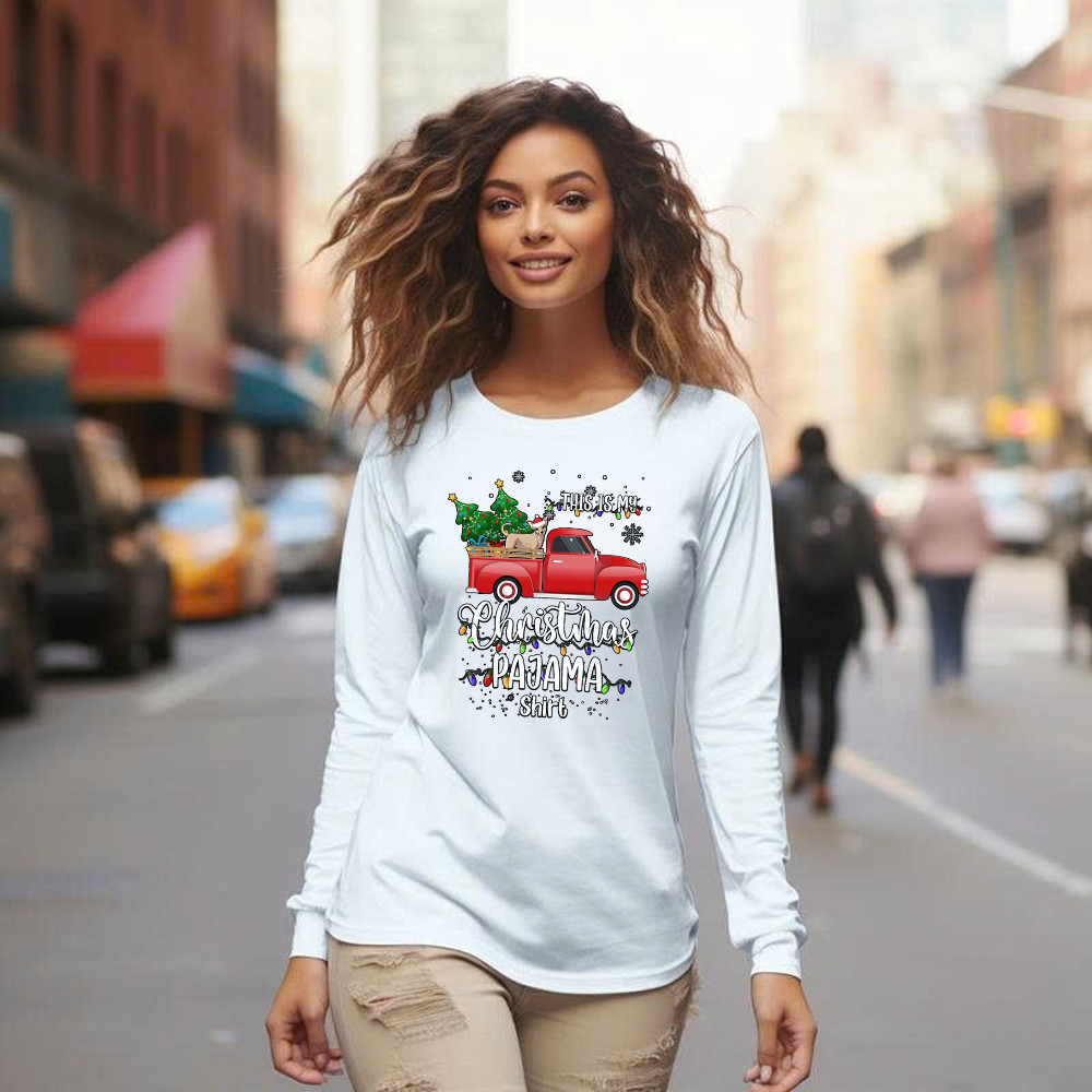 Chihuahua On Truck This Is My Christmas Pajama Shirt Cute Christmas Long Sleeve Shirt Dog Themed Gift For Dog Lovers Chihuahua On Truck This Is My Christmas Pajama Shirt Cute Christmas Long Sleeve Shirt Dog Themed Gift For Dog Lovers