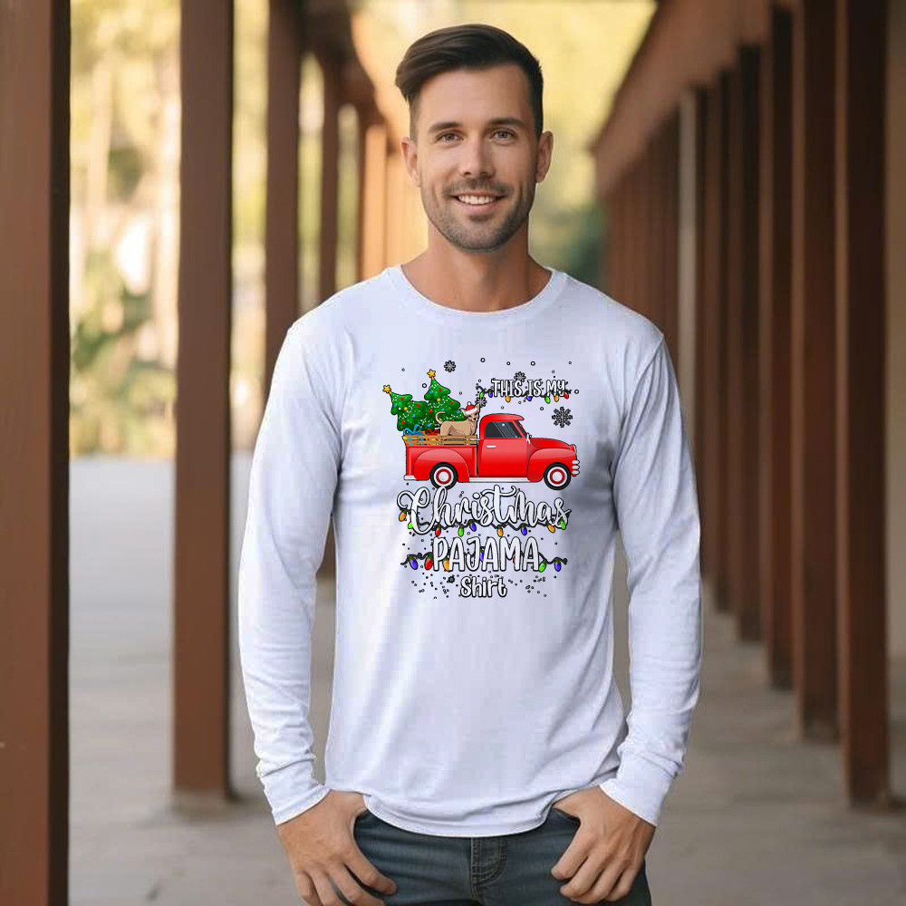 Chihuahua On Truck This Is My Christmas Pajama Shirt Cute Christmas Long Sleeve Shirt Dog Themed Gift For Dog Lovers Chihuahua On Truck This Is My Christmas Pajama Shirt Cute Christmas Long Sleeve Shirt Dog Themed Gift For Dog Lovers