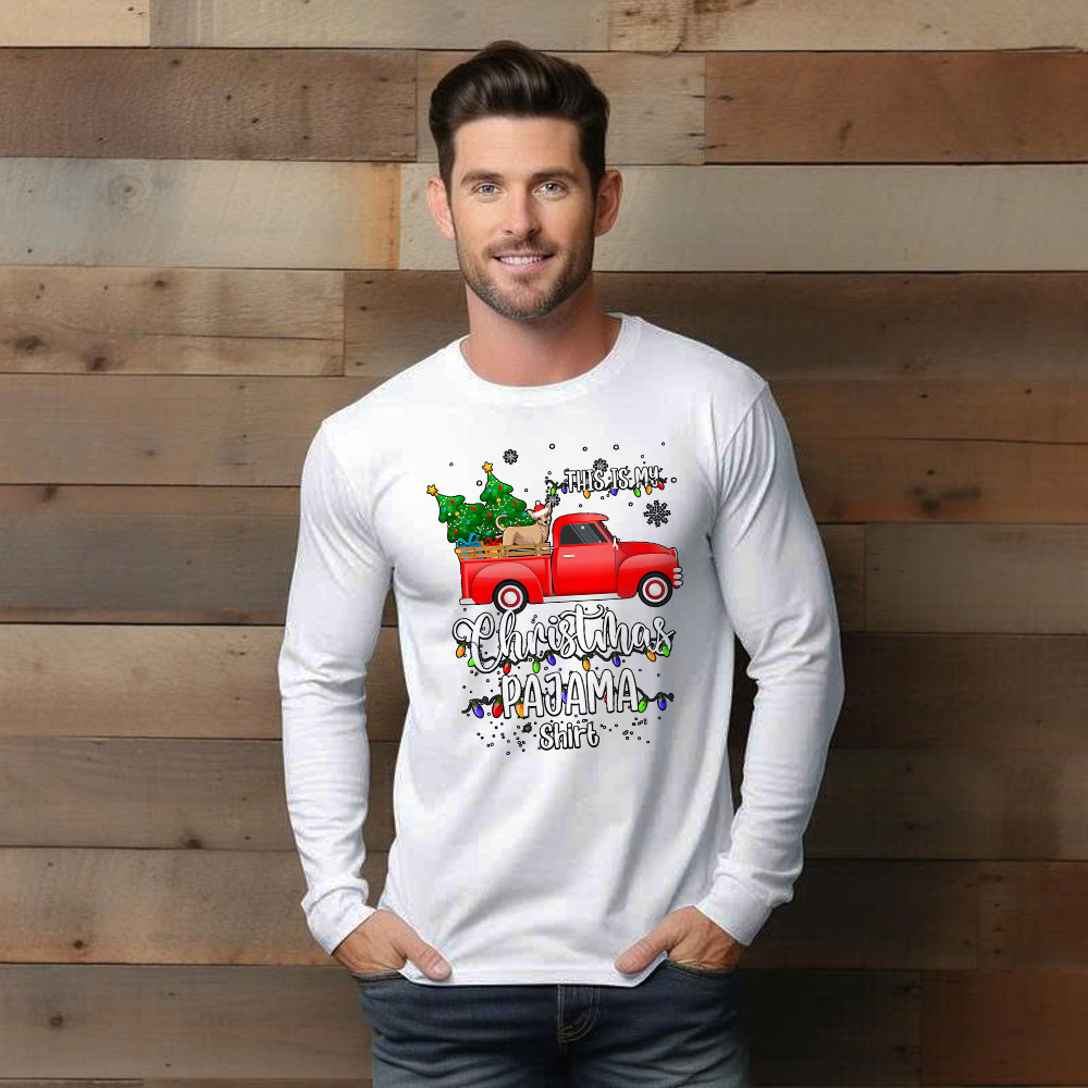 Chihuahua On Truck This Is My Christmas Pajama Shirt Cute Christmas Long Sleeve Shirt Dog Themed Gift For Dog Lovers Chihuahua On Truck This Is My Christmas Pajama Shirt Cute Christmas Long Sleeve Shirt Dog Themed Gift For Dog Lovers