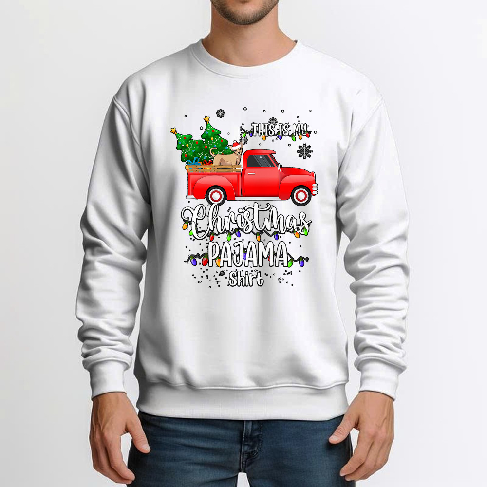Chihuahua On Truck This Is My Christmas Pajama Shirt Cute Christmas Sweatshirt Dog Themed Gift For Dog Lovers Chihuahua On Truck This Is My Christmas Pajama Shirt Cute Christmas Sweatshirt Dog Themed Gift For Dog Lovers