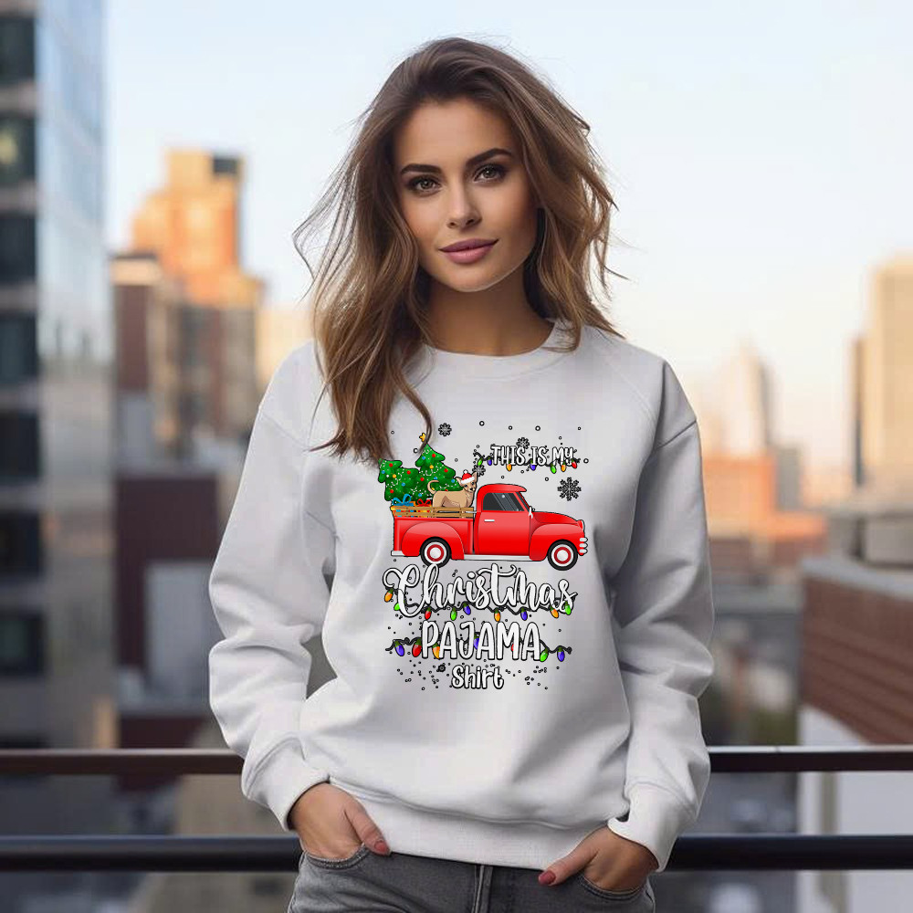 Chihuahua On Truck This Is My Christmas Pajama Shirt Cute Christmas Sweatshirt Dog Themed Gift For Dog Lovers Chihuahua On Truck This Is My Christmas Pajama Shirt Cute Christmas Sweatshirt Dog Themed Gift For Dog Lovers