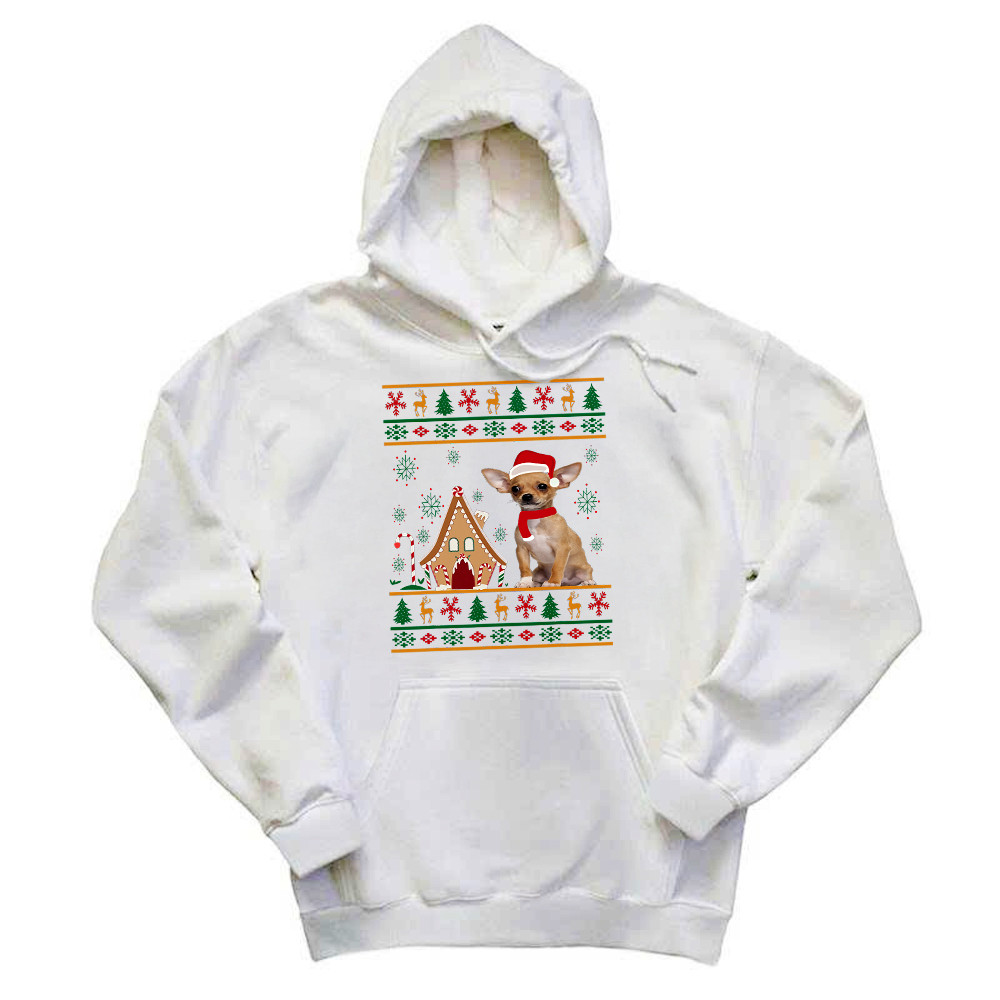 Chihuahua Santa Ugly Christmas Sweater Hoodie Cute Christmas Shirts Gift For Dog Lovers