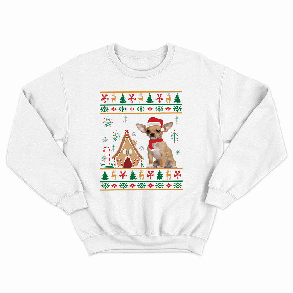 Chihuahua Santa Ugly Christmas Sweater Sweatshirt Cute Christmas Shirts Gift For Dog Lovers