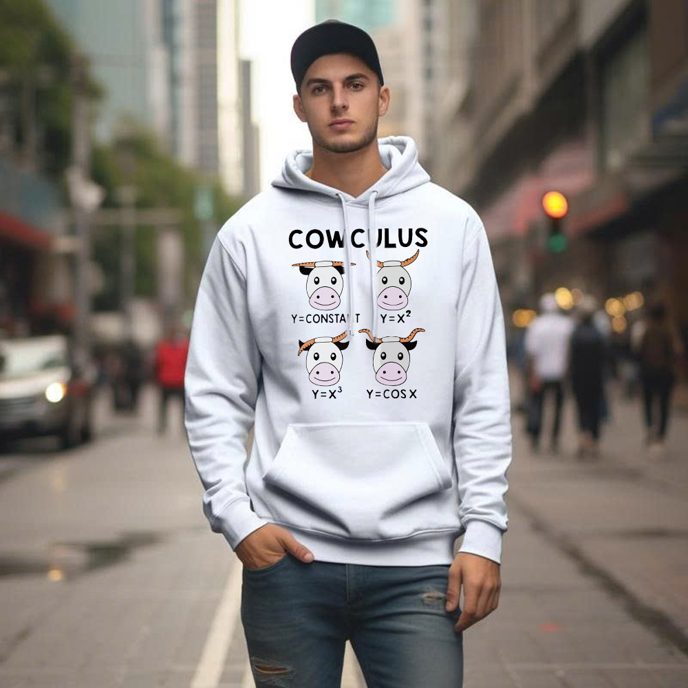 Cowculus Hoodie Funny Design Cow Learns Math Gift For Math Lovers Cowculus Hoodie Funny Design Cow Learns Math Gift For Math Lovers