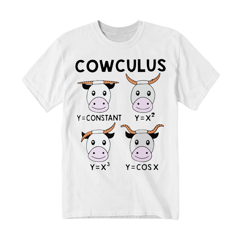 Cowculus T Shirt Funny Design Cow Learns Math Gift For Math Lovers