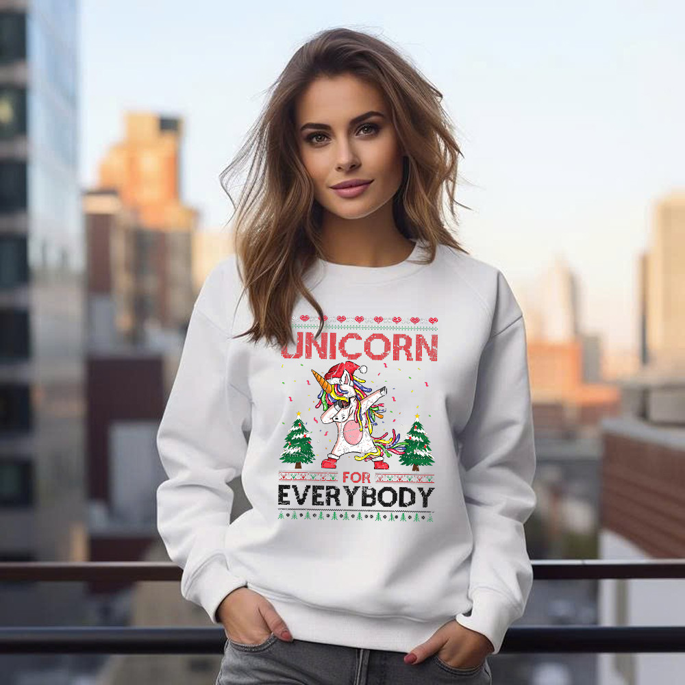 Dabbing Unicorn For Everybody Christmas Sweatshirt Fun Christmas Gift For Unicorn Lovers Dabbing Unicorn For Everybody Christmas Sweatshirt Fun Christmas Gift For Unicorn Lovers