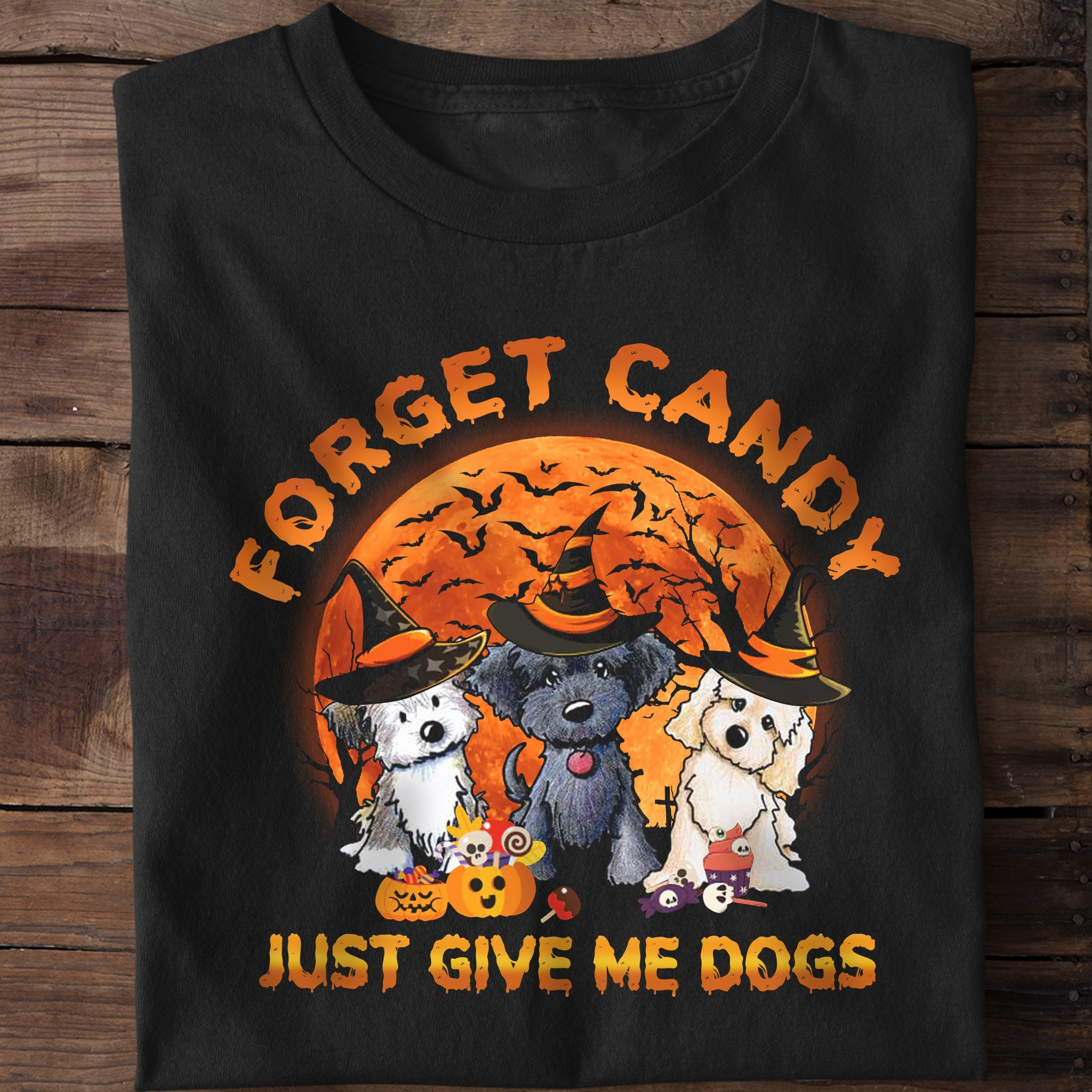 Doodle Forget Candy Just Give Me Dogs Halloween Shirt Gifts For Doodle Lovers