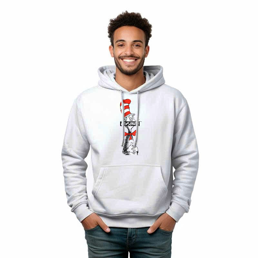 Dr. Seuss CENSORED Cat In The Hat Hoodie Funny Parody Gift For Adults Dr. Seuss CENSORED Cat In The Hat Hoodie Funny Parody Gift For Adults