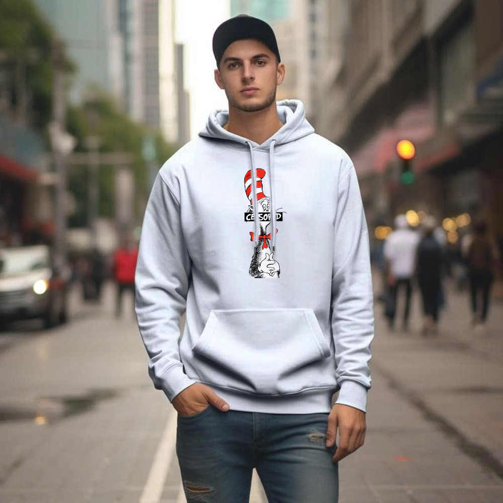Dr. Seuss CENSORED Cat In The Hat Hoodie Funny Parody Gift For Adults Dr. Seuss CENSORED Cat In The Hat Hoodie Funny Parody Gift For Adults