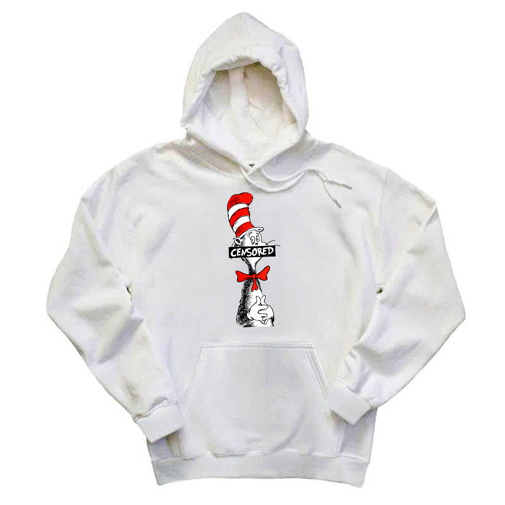Dr. Seuss CENSORED Cat In The Hat Hoodie Funny Parody Gift For Adults