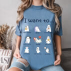 Halloween Ghosts Read Books Sleep Drink Coffee Shirt Cute Halloween T-Shirt Gifts For Friends