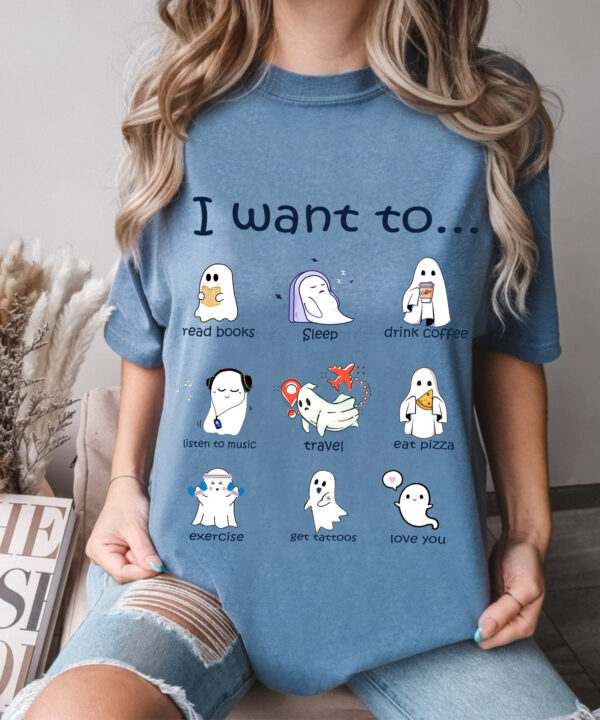 Halloween Ghosts Read Books Sleep Drink Coffee Shirt Cute Halloween T-Shirt Gifts For Friends Halloween Ghosts Read Books Sleep Drink Coffee Shirt Cute Halloween T-Shirt Gifts For Friends