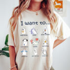 Halloween Ghosts Read Books Sleep Drink Coffee Shirt Cute Halloween T-Shirt Gifts For Friends