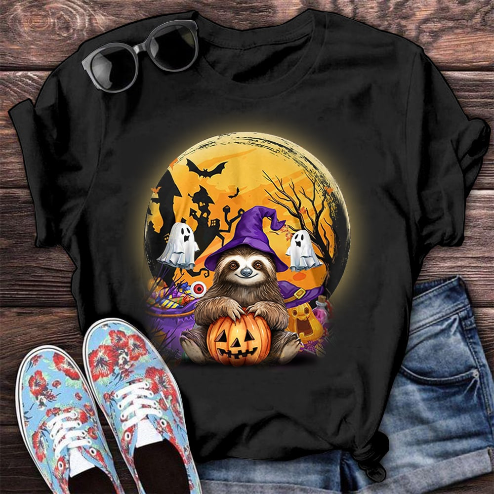 Halloween Sloth T-Shirt Snoopy Halloween Shirt Gifts For Sloth Lovers Men Women