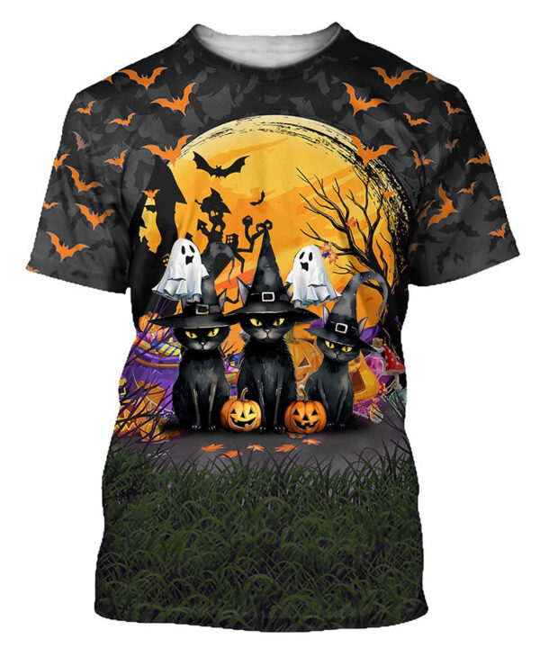 Happy Halloween Black Cats T-Shirt Halloween Graphic Tees Halloween Gift Ideas Happy Halloween Black Cats T-Shirt Halloween Graphic Tees Halloween Gift Ideas