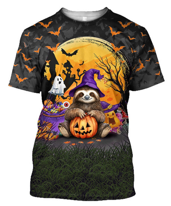 Happy Halloween Sloth T-Shirt Funny Halloween Shirts Gifts For Sloth Lovers Happy Halloween Sloth T-Shirt Funny Halloween Shirts Gifts For Sloth Lovers