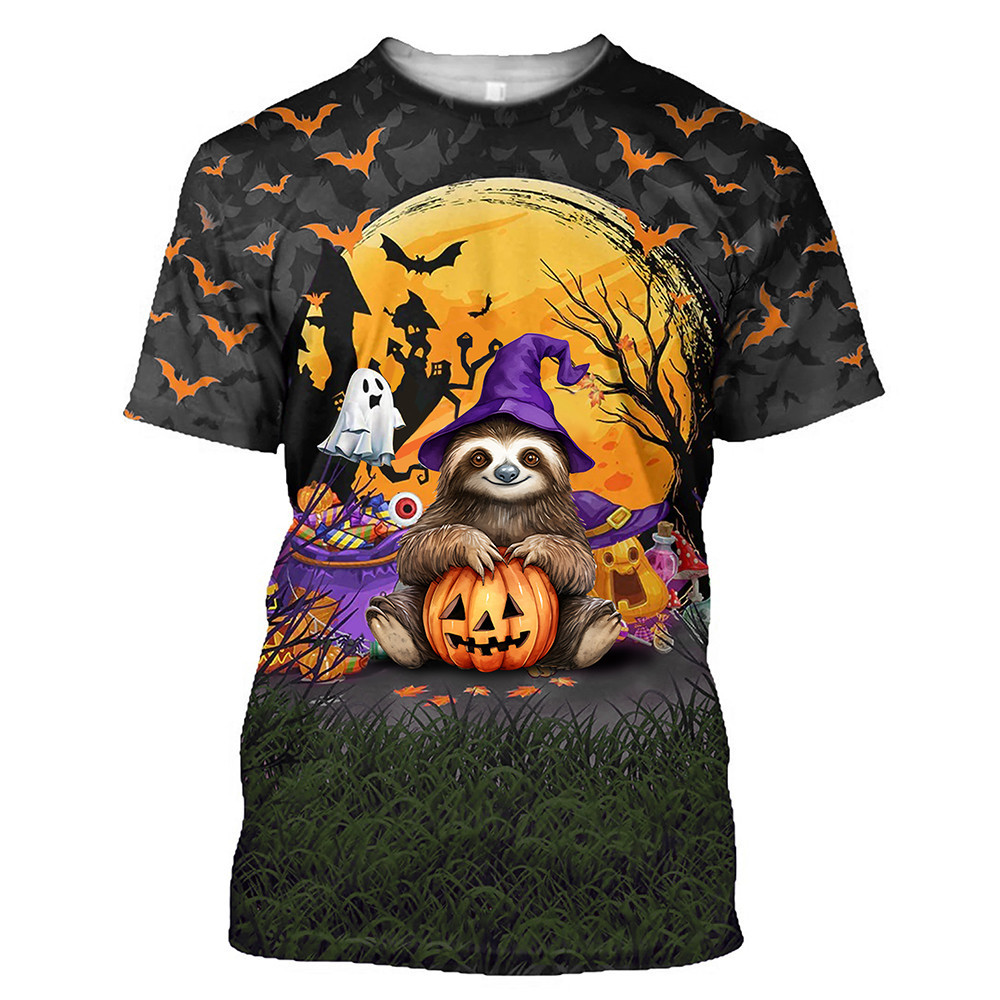 Happy Halloween Sloth T-Shirt Funny Halloween Shirts Gifts For Sloth Lovers