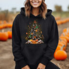 Sloth Witch Halloween Tree Shirt Pumpkin Halloween Themed Gifts For Sloth Lovers