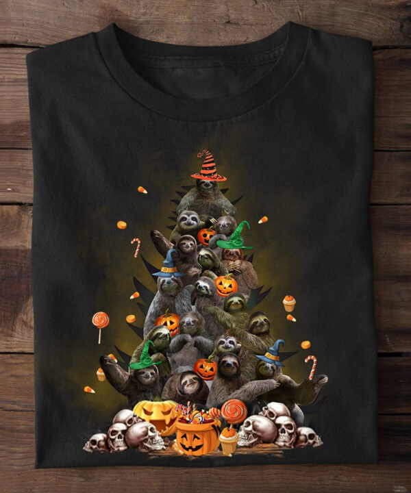 Sloth Witch Halloween Tree Shirt Pumpkin Halloween Themed Gifts For Sloth Lovers Sloth Witch Halloween Tree Shirt Pumpkin Halloween Themed Gifts For Sloth Lovers