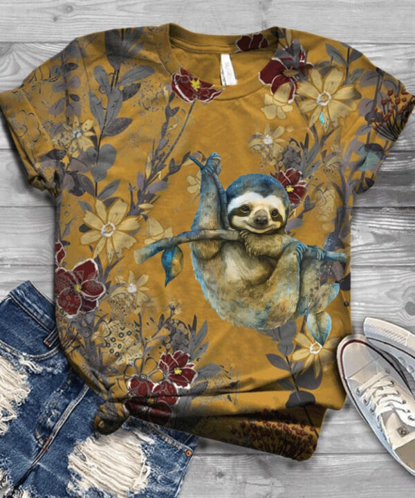 Summer Sloth Shirt Sloth Lovers Cute Design T-Shirt Gifts For Girlfriend Summer Sloth Shirt Sloth Lovers Cute Design T-Shirt Gifts For Girlfriend