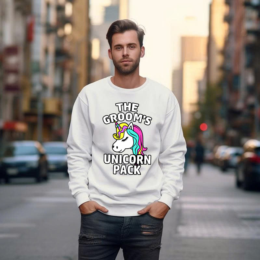 The Groom's Unicorn Pack Sweatshirt Funny Groomsmen Shirts Gift For Friends The Groom's Unicorn Pack Sweatshirt Funny Groomsmen Shirts Gift For Friends