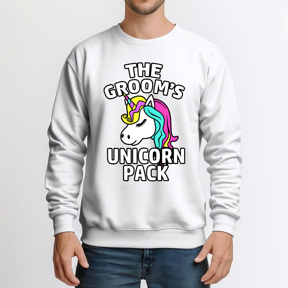 The Groom's Unicorn Pack Sweatshirt Funny Groomsmen Shirts Gift For Friends The Groom's Unicorn Pack Sweatshirt Funny Groomsmen Shirts Gift For Friends