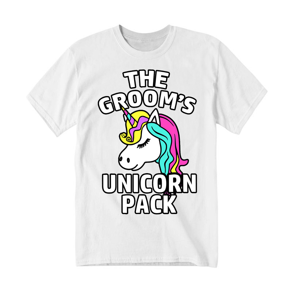 The Groom's Unicorn Pack T Shirt Funny Groomsmen Shirts Gift For Friends