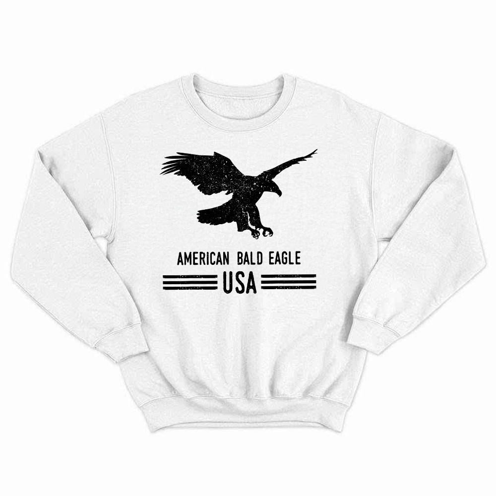 American Bald Eagle USA Shirt For 4th Of July Vintage Sweatshirt Women Men Rivonaprint