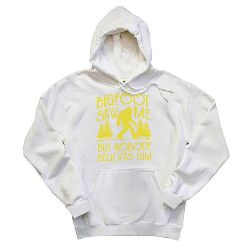 Bigfoot Saw Me But Nobody Believes Him Shirt Humor Sayings Retro Hoodie Gift For Friend Rivonaprint