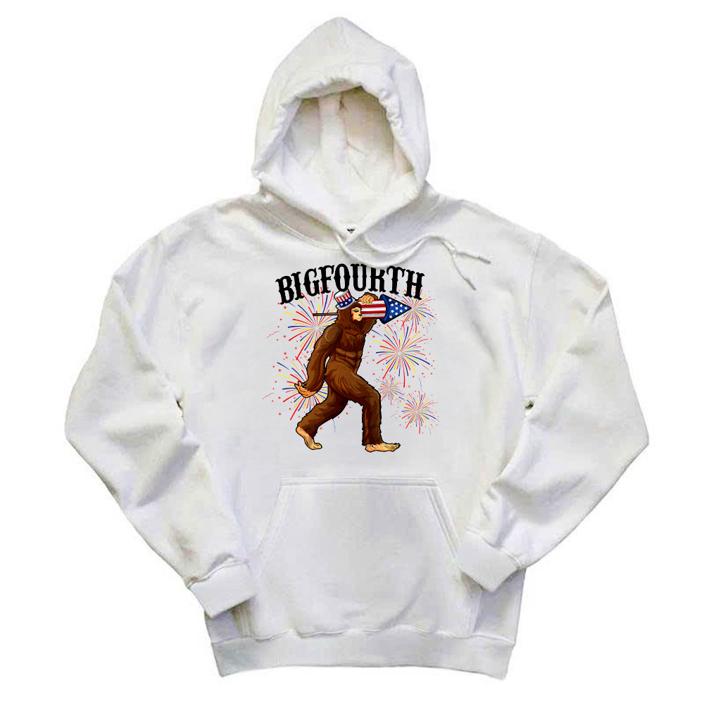 Bigfourth Shirt Bigfoot Lovers Fourth Of July Hoodie Patriotic Gift For Him Rivonaprint
