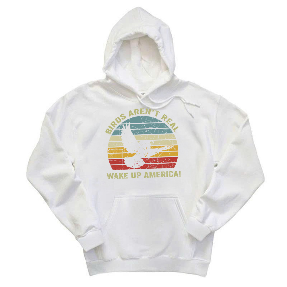Birds Aren't Real Wake up America Shirt Vintage Graphic Hoodie Gift For Male Rivonaprint