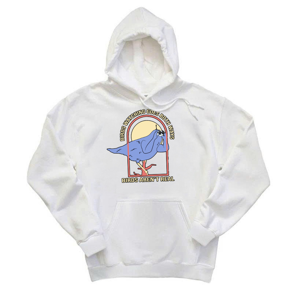 Birds Watching Goes Both Ways Birds Aren't Real Shirt Design Unique Animal Hoodie Bird Watcher Gifts Rivonaprint
