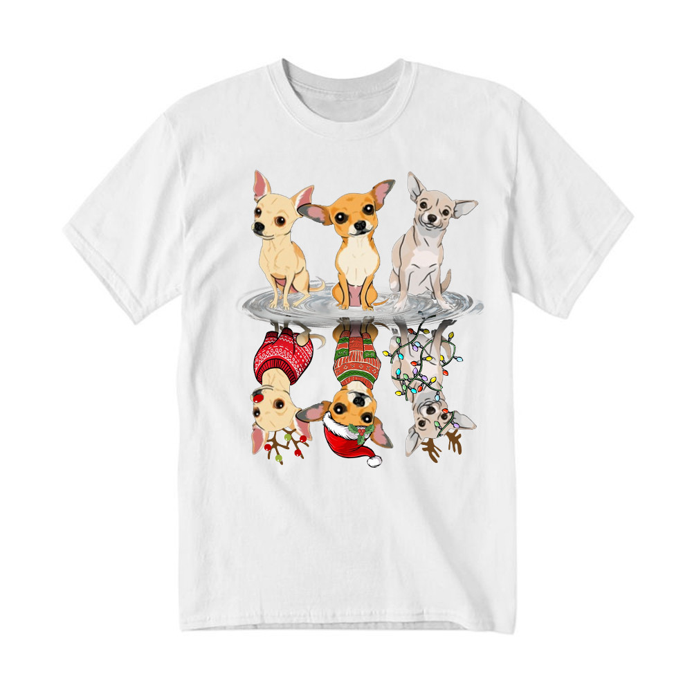Chihuahua Christmas T-Shirt Xmas Holiday Christmas Gifts For Dog Lovers Ideas For Her Rivonaprint