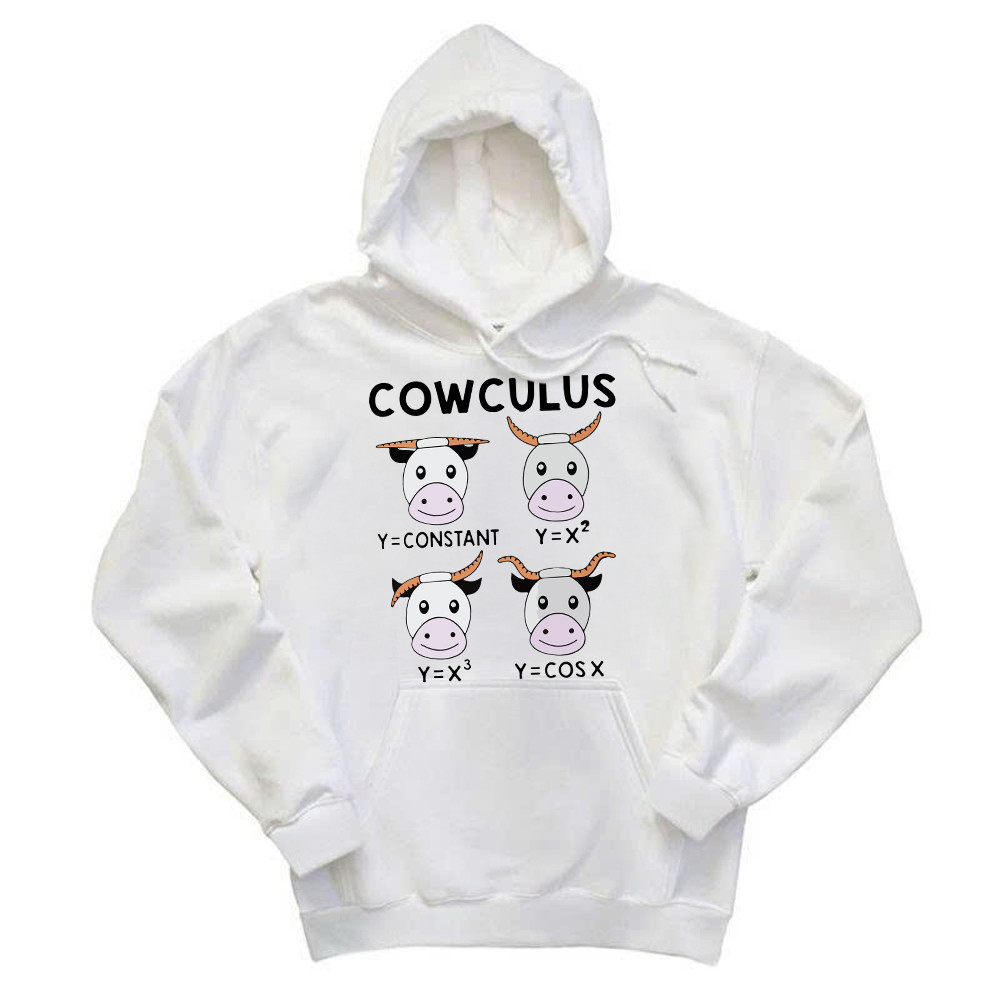 Cowculus Hoodie Funny Design Cow Learns Math Gifts For Everyone Rivonaprint
