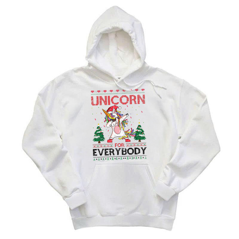 Dabbing Unicorn For Everybody Christmas Hoodie Fun Christmas Gifts For Unicorn Lovers Rivonaprint