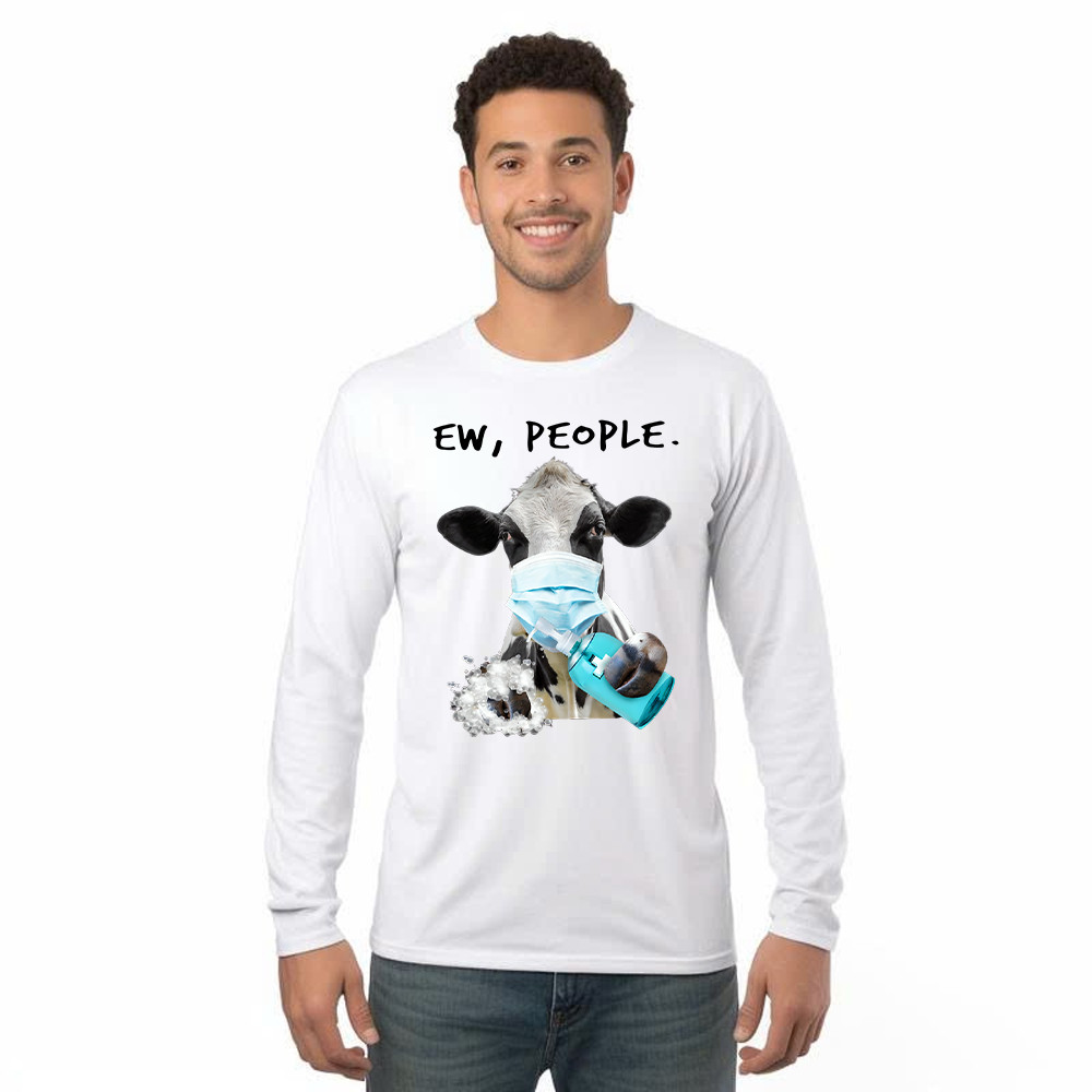 Dairy Cows Know How To Prevent Disease Long Sleeve Shirt Unique Cute Cows Apparel Gifts For Patient Rivonaprint