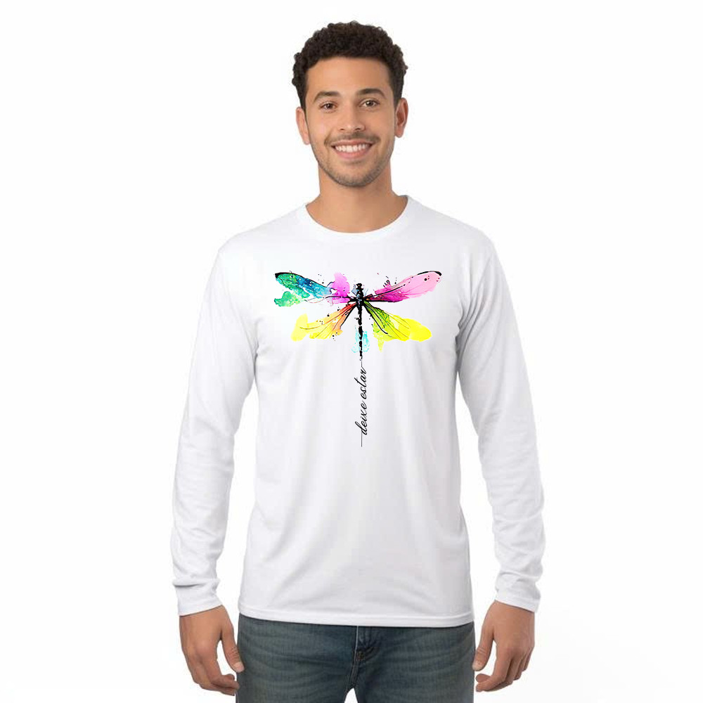 Deixe Estar Colorful Dragonfly Shirt Music Themed Animal Long Sleeve Shirt Gift For Teens Rivonaprint