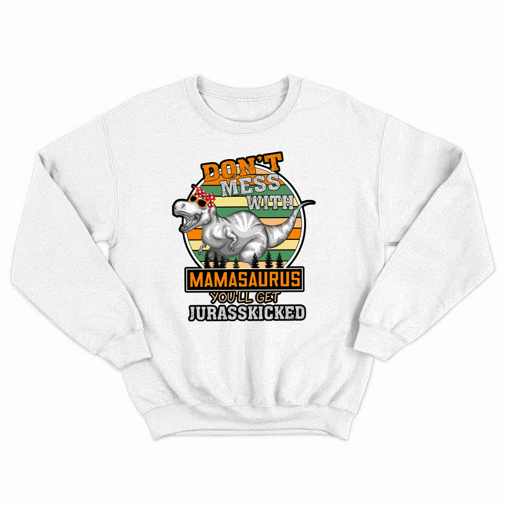 Don't Mess With Grandmasaurus Sweatshirt Funny Dinosaur Shirts Gift For Grandma Rivonaprint
