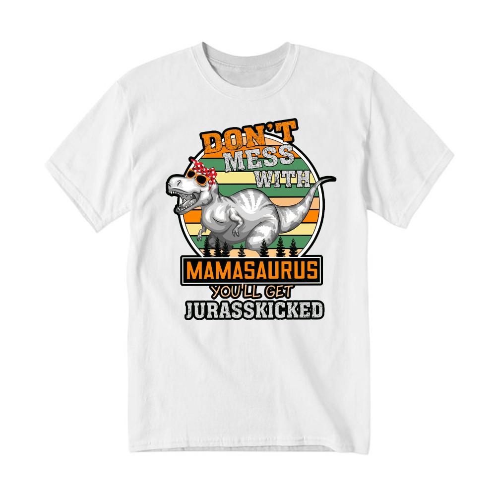 Don't Mess With Grandmasaurus T-Shirt Funny Dinosaur Shirts Gift For Grandma Rivonaprint