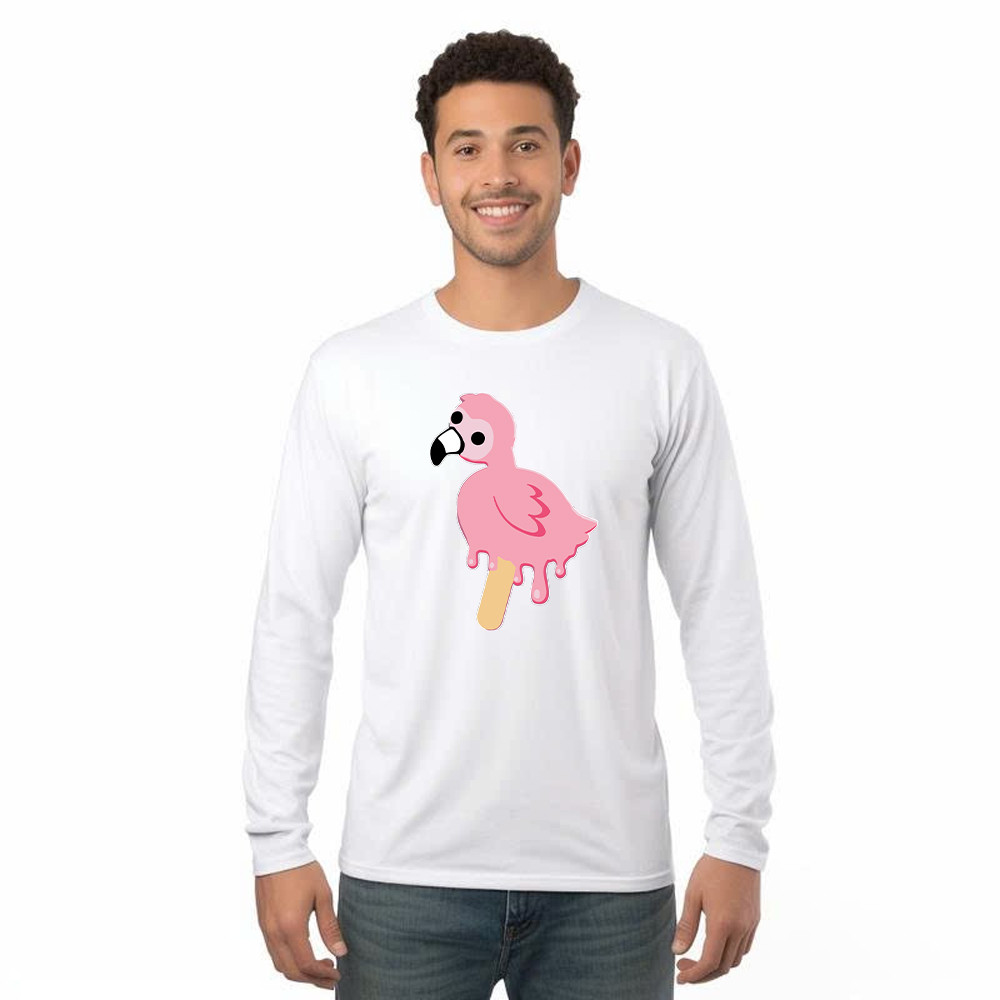 Flamingo Cream Shirt Cute Adorable Animal Long Sleeve Shirt Gift Ideas For Mother Rivonaprint
