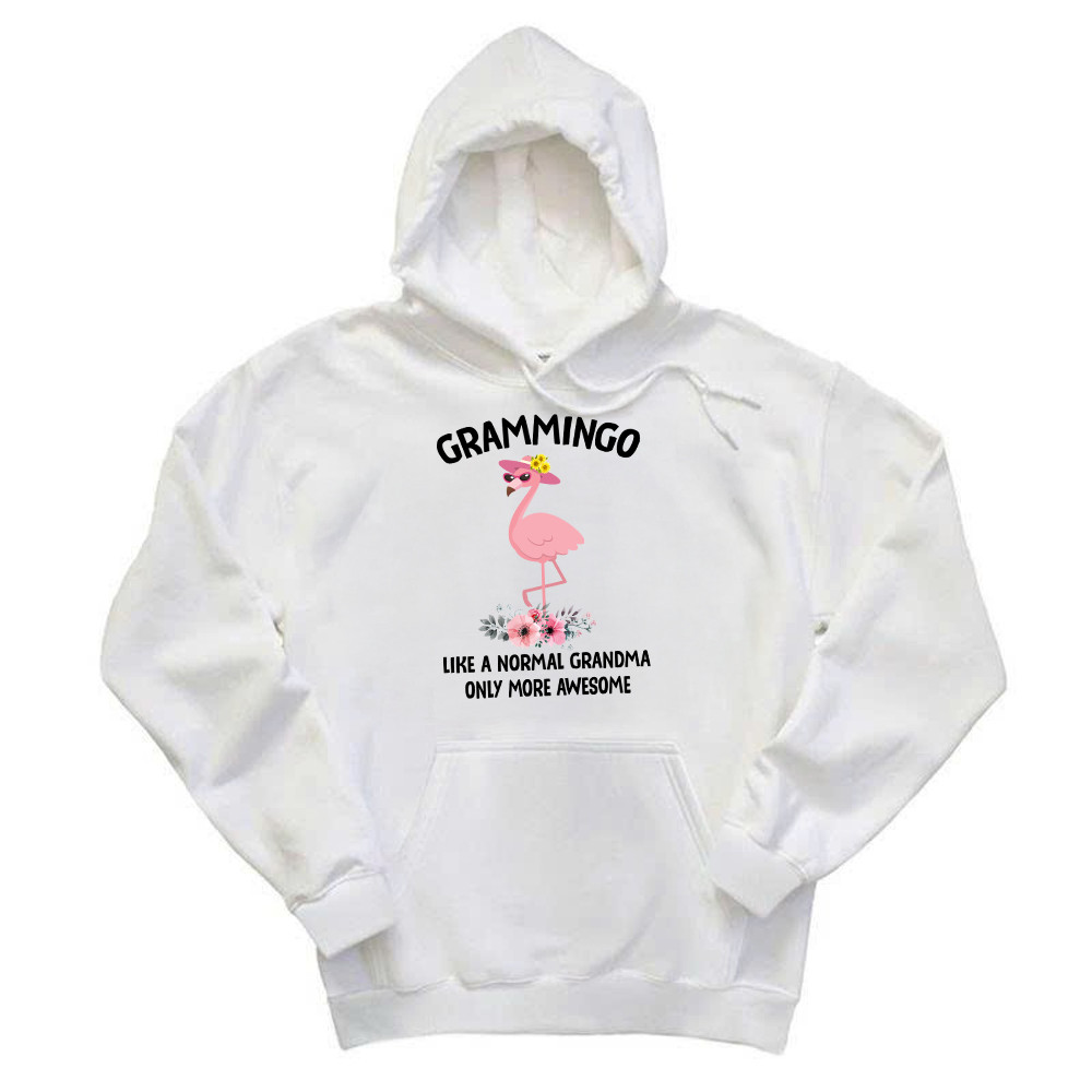 Grammingo Like Normal Grandma Only More Awesome Hoodie Flamingo Woman Fun Tees Gifts For Grandma Rivonaprint