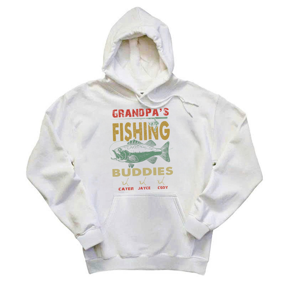 Grandpa's Fishing Buddies Shirt Vintage Retro Fisherman Hoodie Men Women Rivonaprint